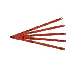 Lames de scie à métaux - carte de 5 lames rubis HSS molybdène 8-10-12 dents