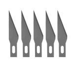 Lames de scalpel Hobby à angle aigu - carte de 5 lames