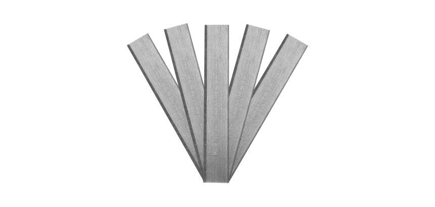 Fers pour rabot RB10 et RB5 - carte de 5 lames droites