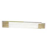 Mesure pliante 2 m x 17 mm bois blanc-jaune
