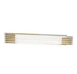 Mesure pliante 2 m x 17 mm bois blanc-jaune