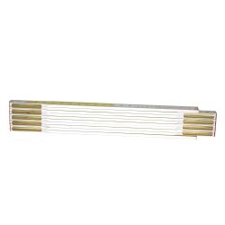 Mesure pliante 2 m x 17 mm bois blanc-jaune
