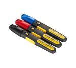 Marqueurs 3 couleurs pointe large biseautée - carte de 3 pièces - Fatmax