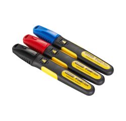 Marqueurs 3 couleurs pointe large biseautée - carte de 3 pièces - Fatmax