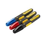 Marqueurs 3 couleurs pointe large biseautée - carte de 3 pièces - Fatmax