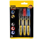 Marqueurs pointe fine - 3 couleurs - carte de 3 pièces - Fatmax