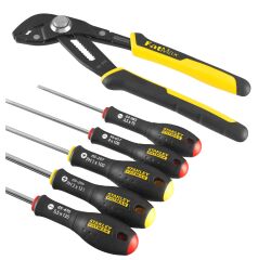 Pince multiprise verrouillage 250mm + tournevis d'électricien + Phillips - 6 pcs