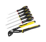 Pince multiprise verrouillage 250mm + tournevis d'électricien + Phillips - 6 pcs