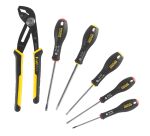 Pince multiprise verrouillage 250mm + tournevis d'électricien + Phillips - 6 pcs