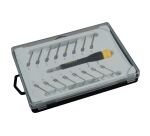 Micro-tournevis multilames fente + Phillips + hexagonal + Torx - 16 pièces