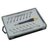 Micro-tournevis multilames fente + Phillips + hexagonal + Torx - 16 pièces