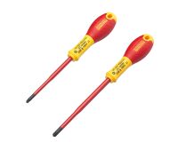 Tournevis borniers isolés 1000 V PZ1 x 100 mm et PZ2 x 125 mm - jeu de 2 pièces