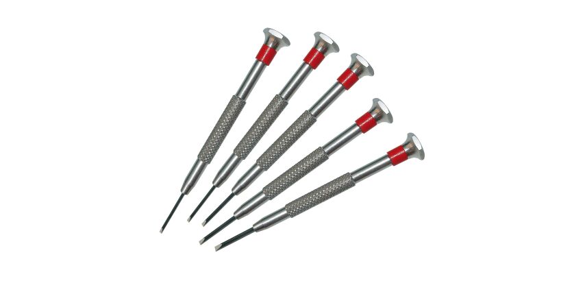 Tournevis de précision fente - pochette 5 pièces