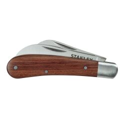 Couteau d'électricien à 2 lames - manche bois