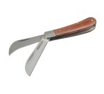 Couteau d'électricien à 2 lames - manche bois