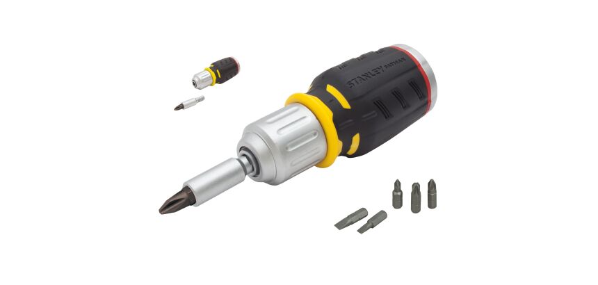 Baby tournevis porte-embouts boule à cliquet + râtelier