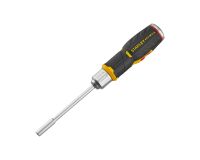 Maxi tournevis porte-embouts revolver à cliquet + 12 embouts + râtelier