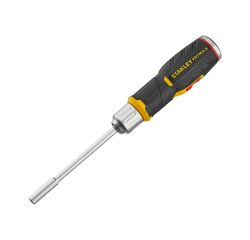 Maxi tournevis porte-embouts revolver à cliquet + 12 embouts + râtelier