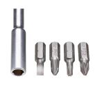 Maxi tournevis porte-embouts revolver à cliquet + 12 embouts + râtelier