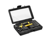 Tournevis porte-embouts à cliquet poignée revolver - coffret 40 pièces