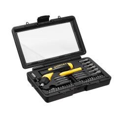 Tournevis porte-embouts à cliquet poignée revolver - coffret 40 pièces