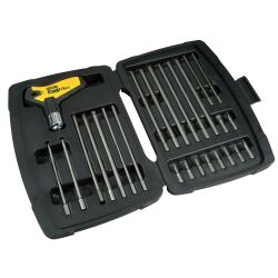 Jeu de clés à cliquet manche T - STANLEY Fatmax - 27 pièces