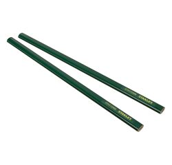 Crayon de maçon 30 cm corps vert - carte de 2 pièces