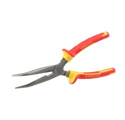 Pince à becs 1/2 ronds longs coudés 200 mm isolée 1000 V