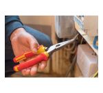 Pince à becs 1/2 ronds longs coudés 200 mm isolée 1000 V