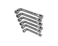 Clé à pipe débouchée 6 x 12 pans - jeu de 6 pièces