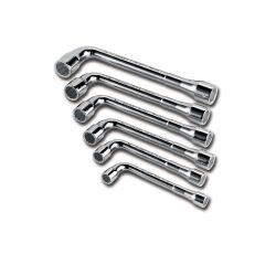 Clé à pipe débouchée 6 x 12 pans - jeu de 6 pièces
