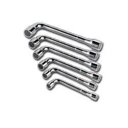 Clé à pipe débouchée 6 x 12 pans - jeu de 6 pièces