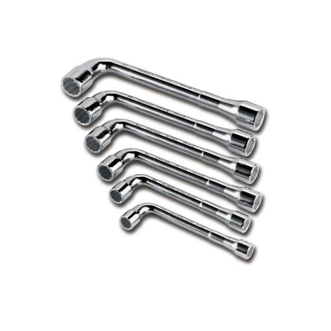 Clé à pipe débouchée 6 x 12 pans - jeu de 6 pièces
