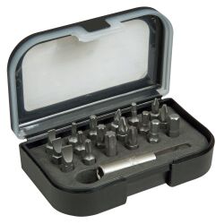 Coffret d'embouts de vissage 1/4P 25 mm - jeu de 19 pièces - gamme pro