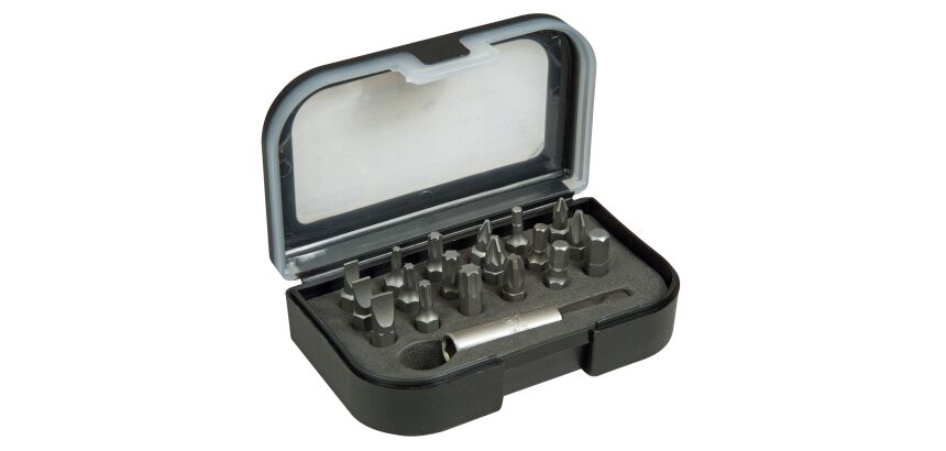 Coffret d'embouts de vissage 1/4P 25 mm - jeu de 19 pièces - gamme pro