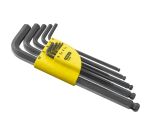 Clé mâle longue à tête sphérique - étui de 9 pièces