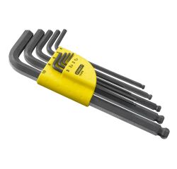 Clé mâle longue à tête sphérique - étui de 9 pièces