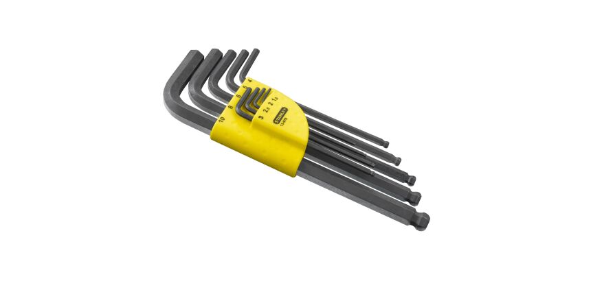 Clé mâle longue à tête sphérique - étui de 9 pièces