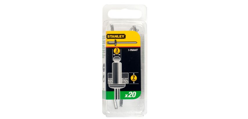 Rivets aluminium 3 mm x 6,35 - boite de 20 pièces