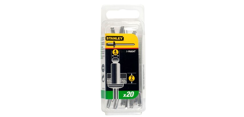 Rivets aluminium 4 mm x 6,35 - boite de 20 pièces
