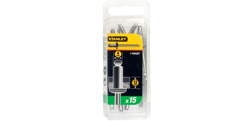 Rivets aluminium 4 mm x 12,7 - boite de 15 pièces