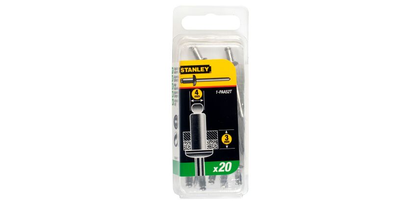 Rivets aluminium 4 mm x 3 - boite de 20 pièces
