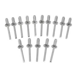 Rivets aluminium 5 mm x 6,35 - boite de 15 pièces