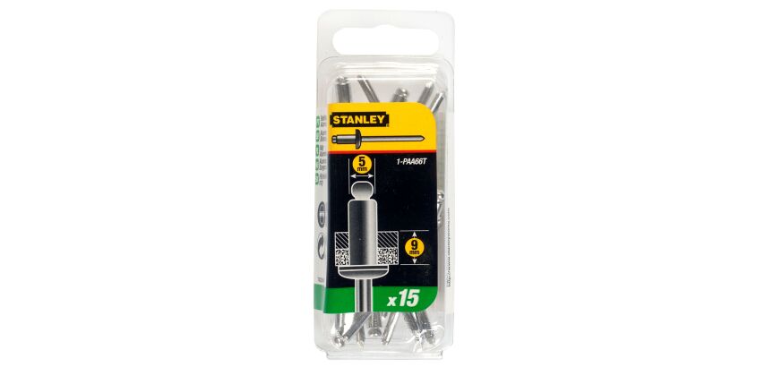 Rivets aluminium 5 mm x 9,5 - boite de 15 pièces