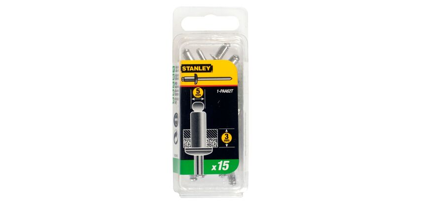 Rivets aluminium 5 mm x 3 - boite de 15 pièces