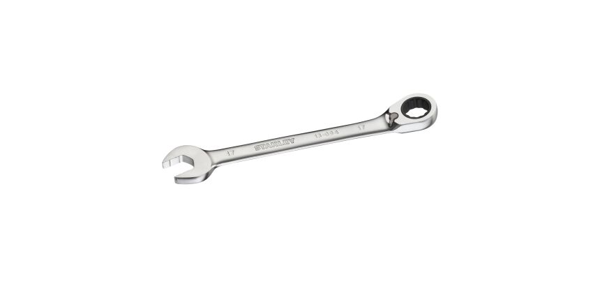 Clé mixte à cliquet réversible 17 mm anti-slip - Fatmax