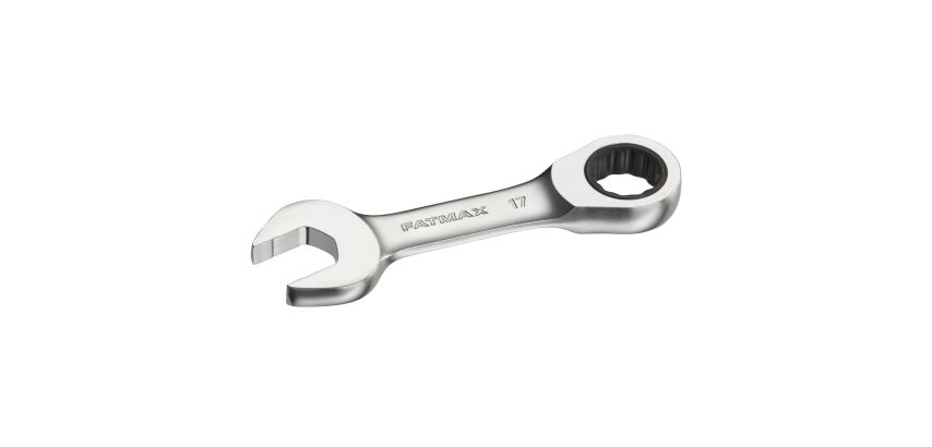 Clé mixte courte à cliquet 17 mm anti-slip - Fatmax