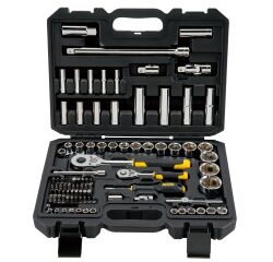 Coffret de douilles 1/4 + 1/2 - jeu de 96 pièces