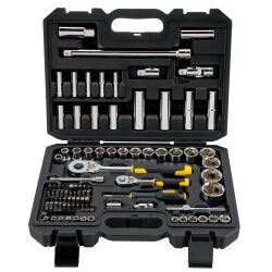 Coffret de douilles 1/4 + 1/2 - jeu de 96 pièces