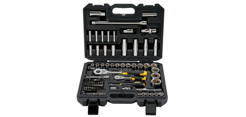 Coffret de douilles 1/4 + 1/2 - jeu de 96 pièces